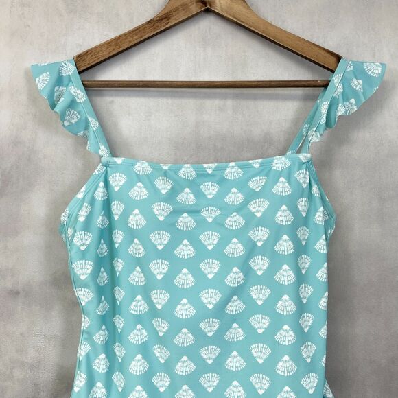 Kona Sol Womens One Piece Swimsuit‎ Size Large Beachy Sea Shells Summer Vacation - Picture 3 of 12